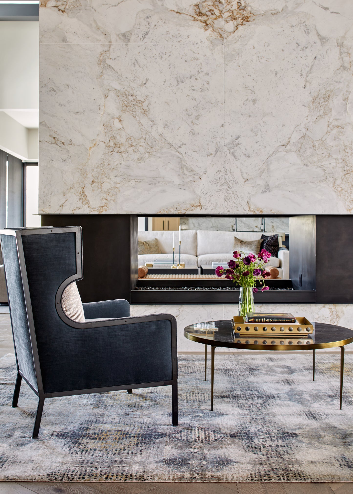 Wing-Back Upholstered Chair