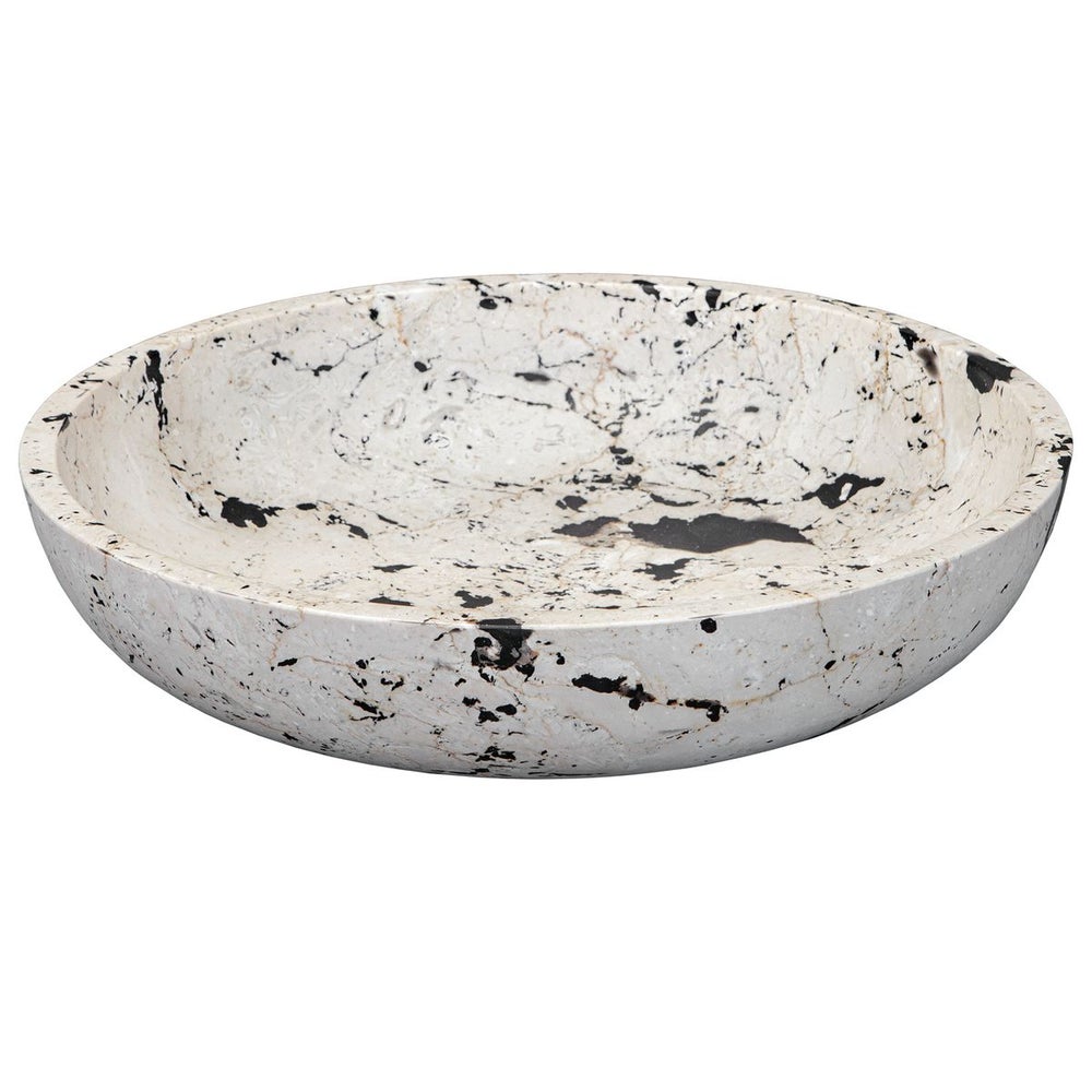 Stone Bowl with Black Accents