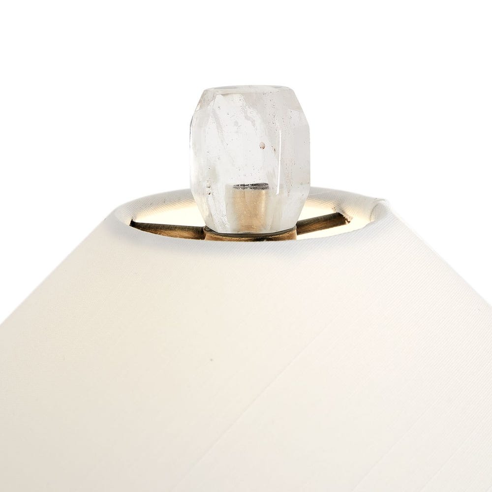 Clear Quartz Base Buffet Lamp