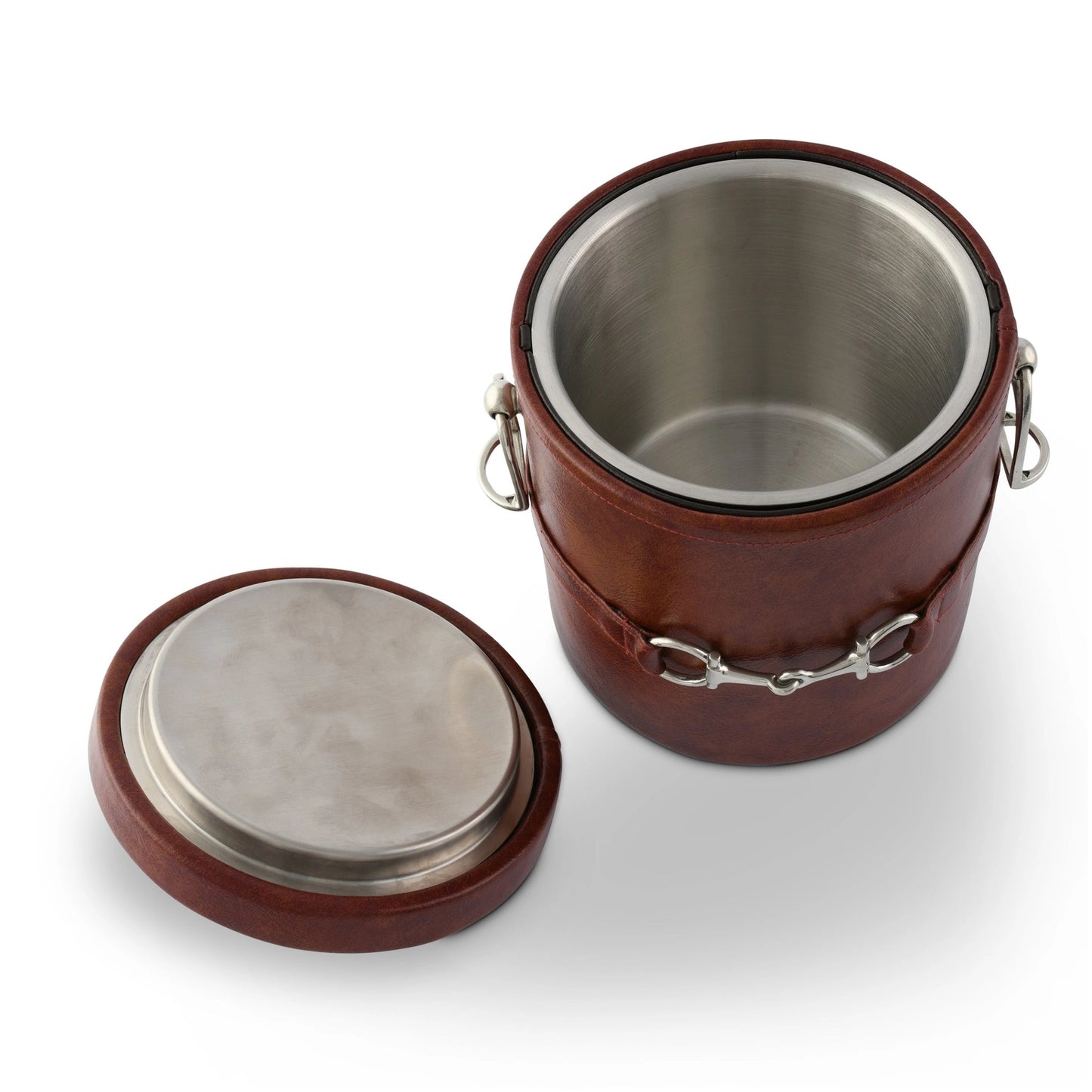 Equestrian Leather Ice Bucket