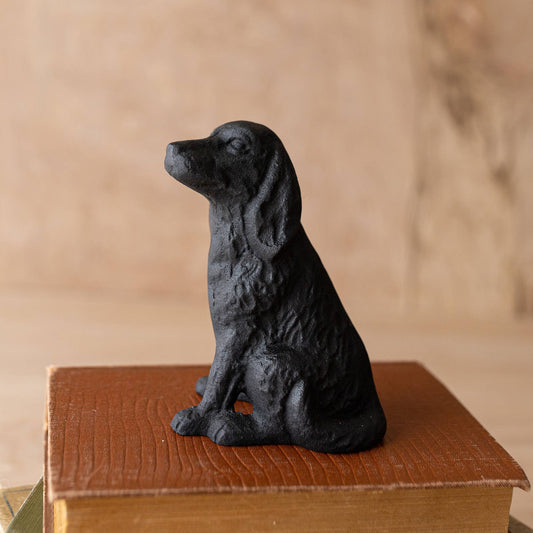 Sitting Dog Iron Sculpture