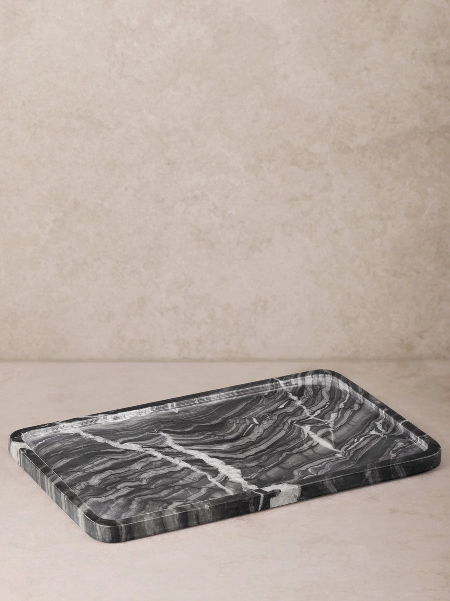 Black and White Marble Tray