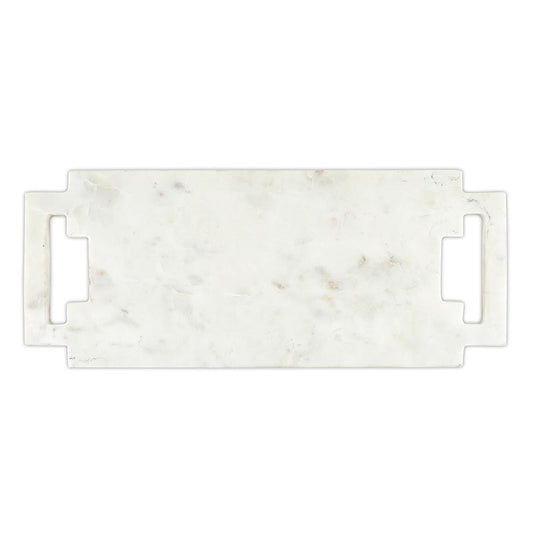 White Double Handle Marble Board