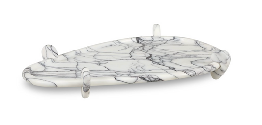 Black & White Marble Rounded Tray