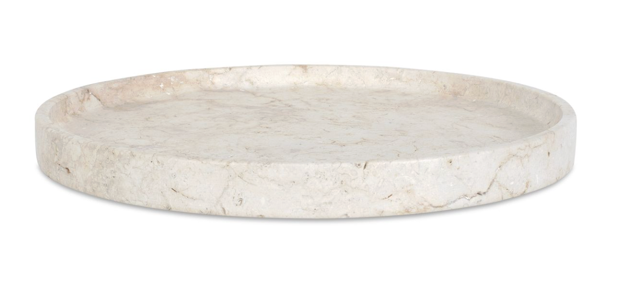 Round Travertine Tray
