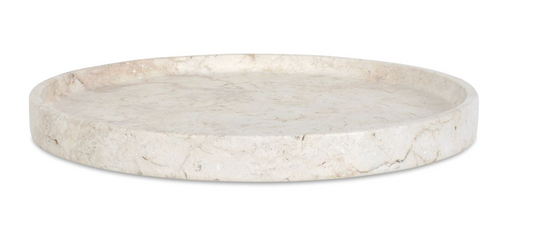 Round Travertine Tray
