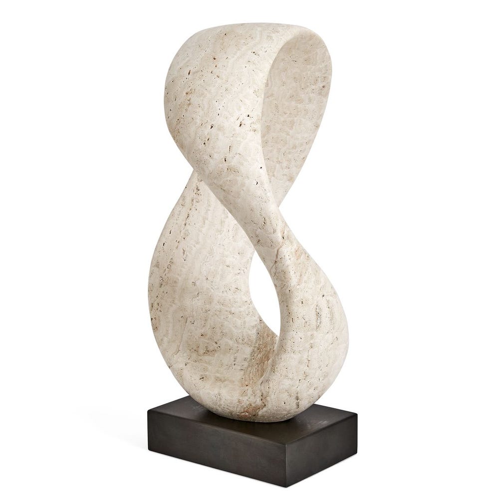 Travertine Loop Sculpture
