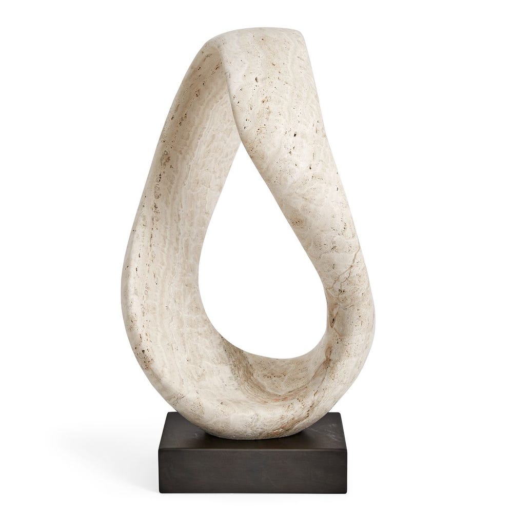 Travertine Loop Sculpture