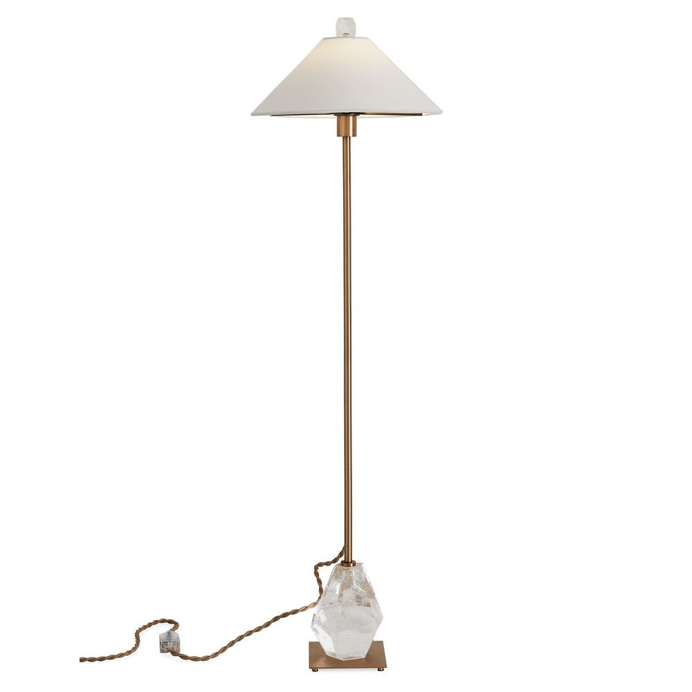 Clear Quartz Base Buffet Lamp