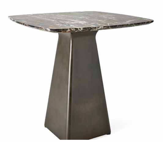 Marble and Bronze Side Table