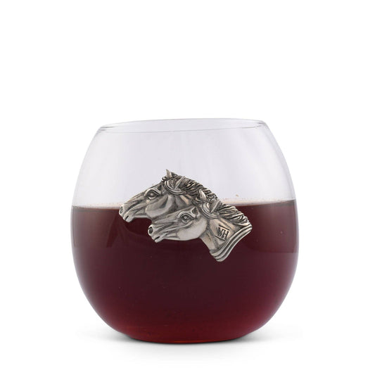 Running Horse Stemless Wine Glass
