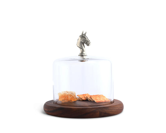 Horse Glass Covered Cheese Wood Board